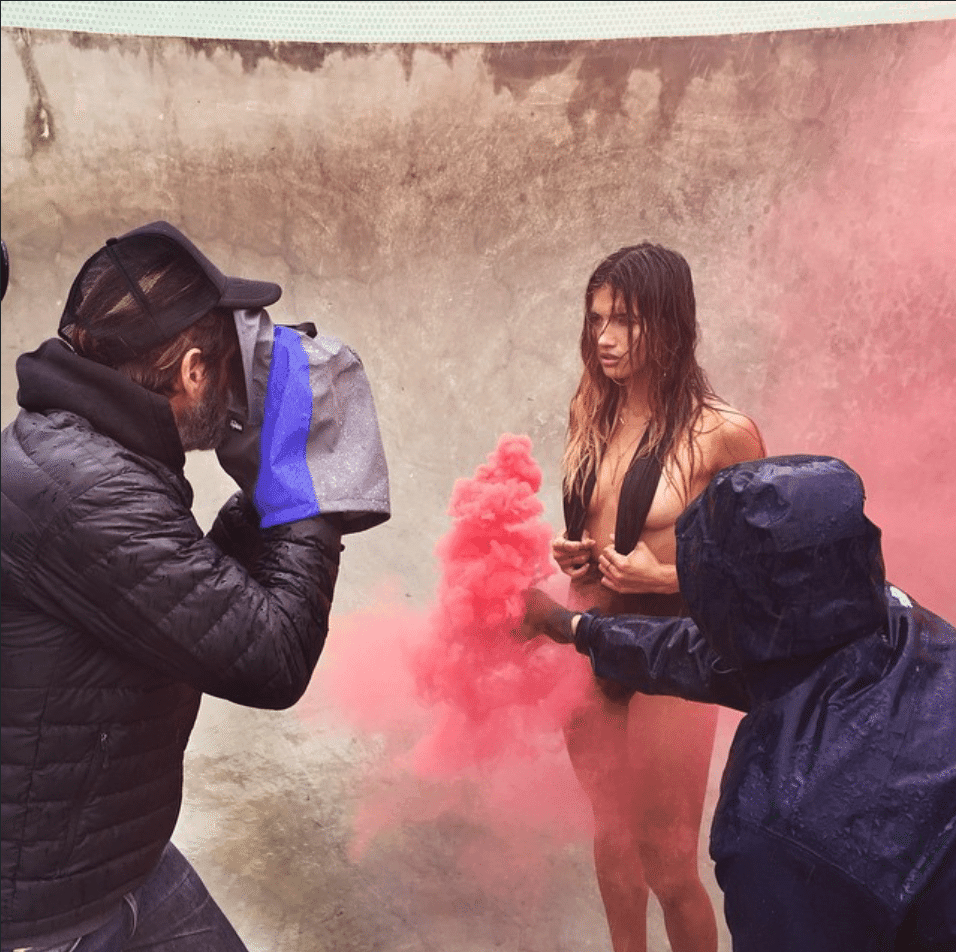Steven Lippman using the AquaaTech all weather shield for the Nebula shoot